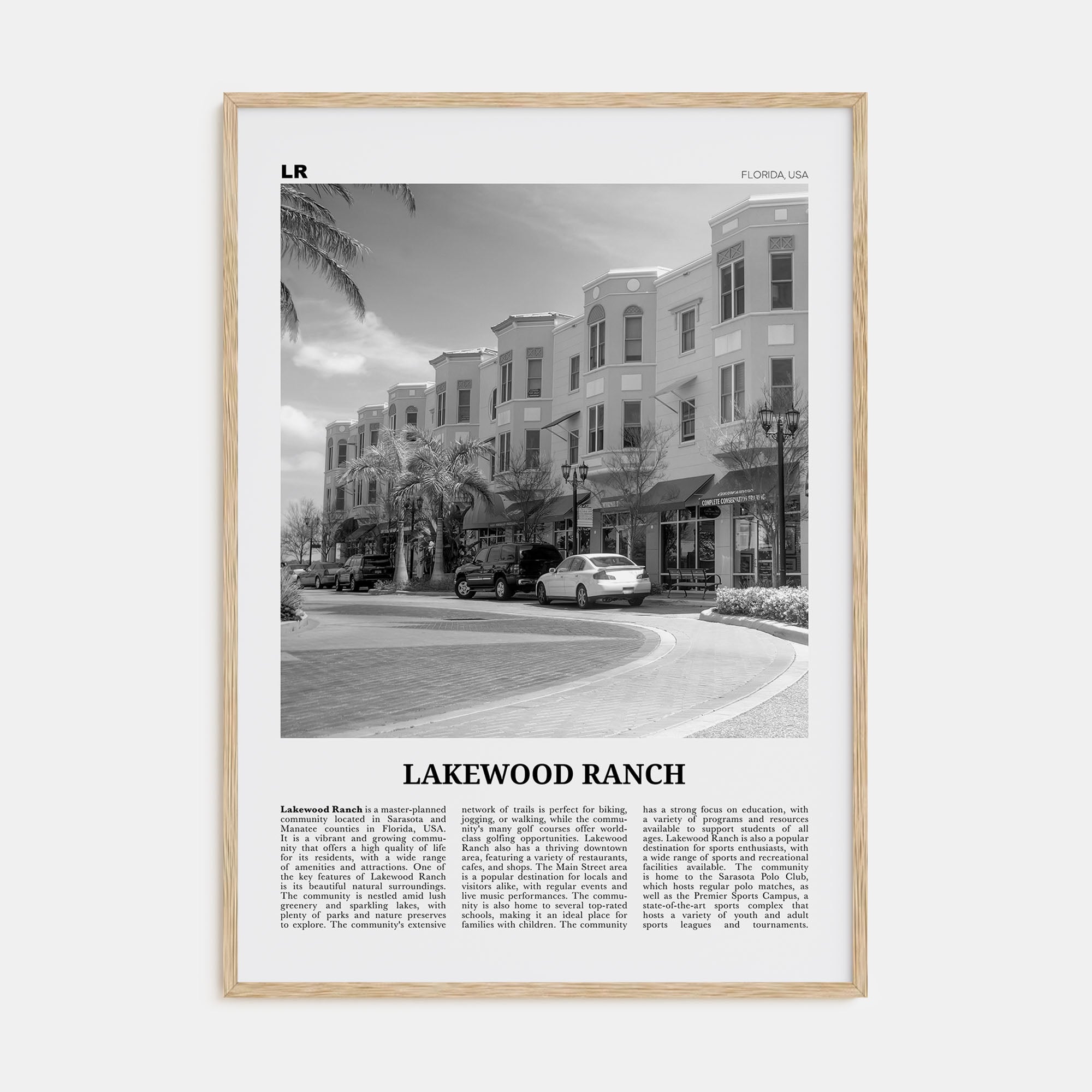 Lakewood Ranch Travel B&W Poster