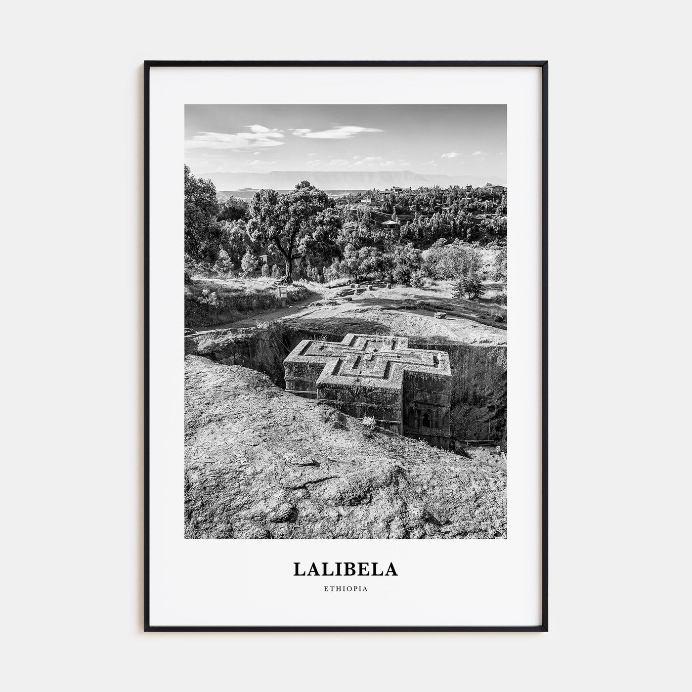 Lalibela Portrait B&W Poster