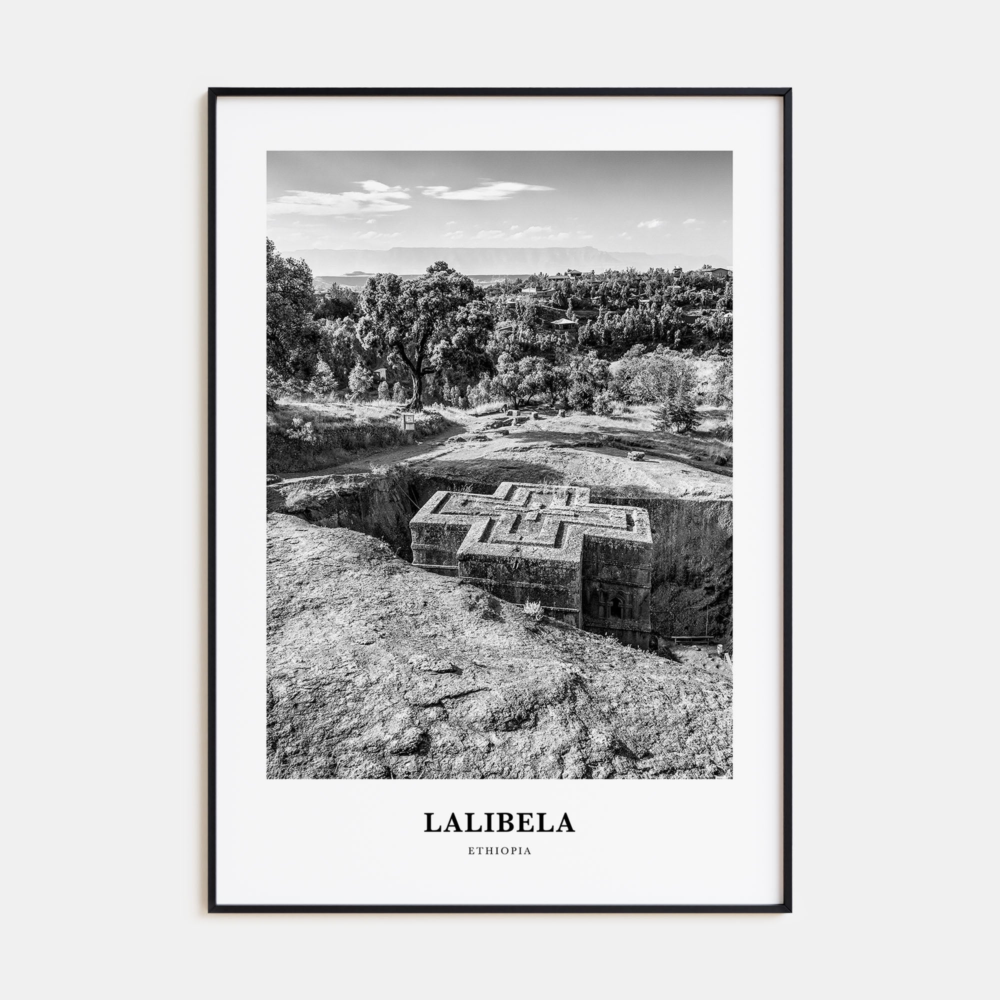 Lalibela Portrait B&W Poster