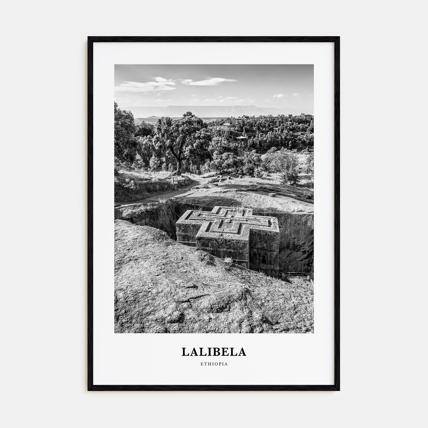 Lalibela Portrait B&W Poster