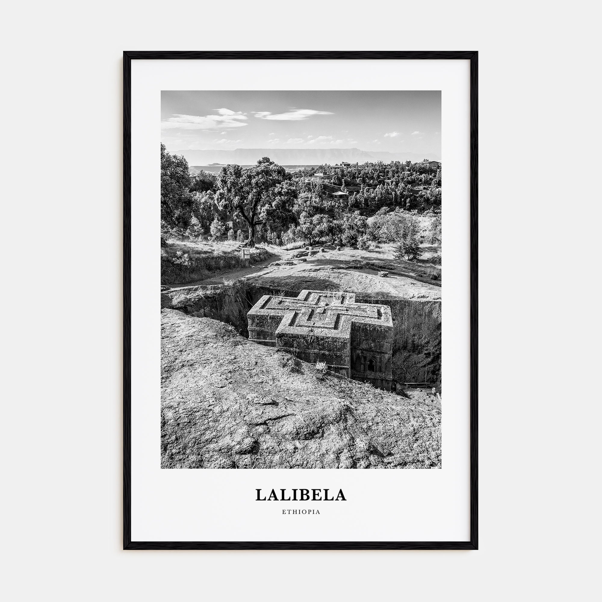 Lalibela Portrait B&W Poster