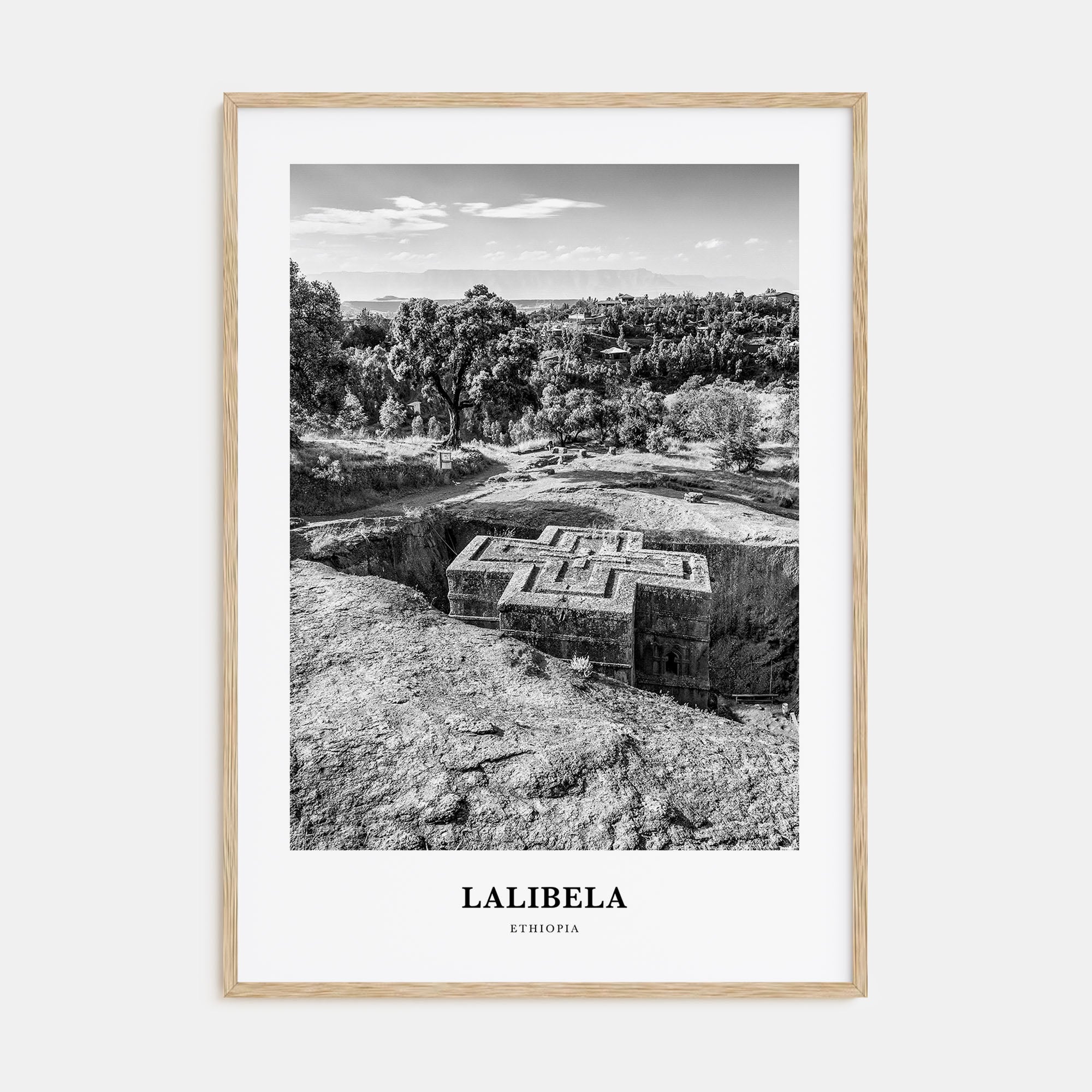 Lalibela Portrait B&W Poster