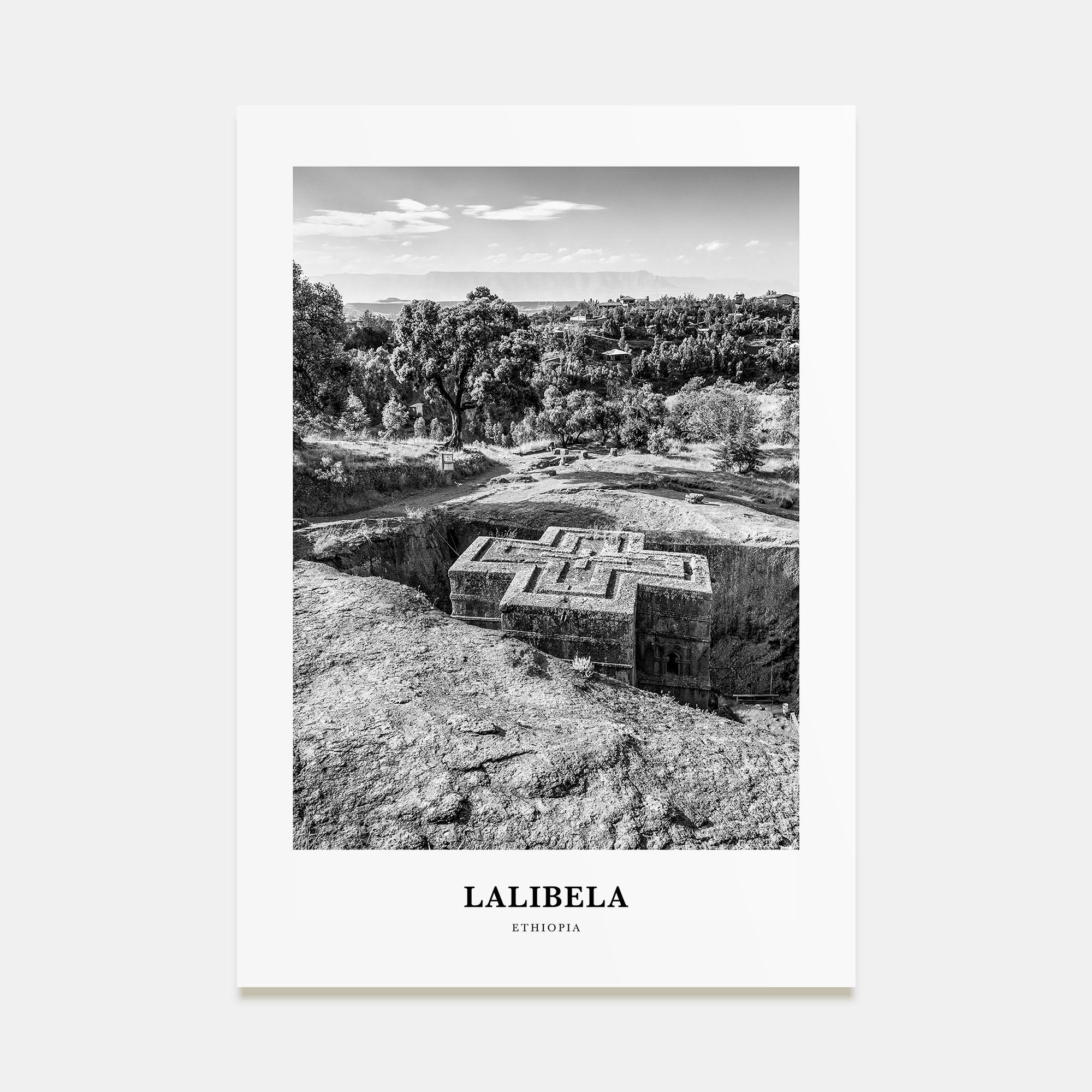Lalibela Portrait B&W Poster
