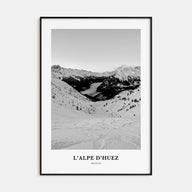 L'Alpe d'Huez Portrait B&W Poster