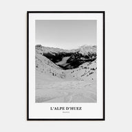 L'Alpe d'Huez Portrait B&W Poster