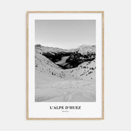 L'Alpe d'Huez Portrait B&W Poster
