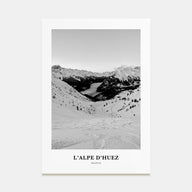 L'Alpe d'Huez Portrait B&W Poster