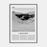 L'Alpe d'Huez Travel B&W Poster