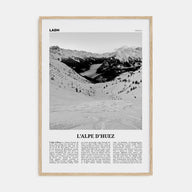 L'Alpe d'Huez Travel B&W Poster
