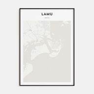 Lamu Map Portrait Poster