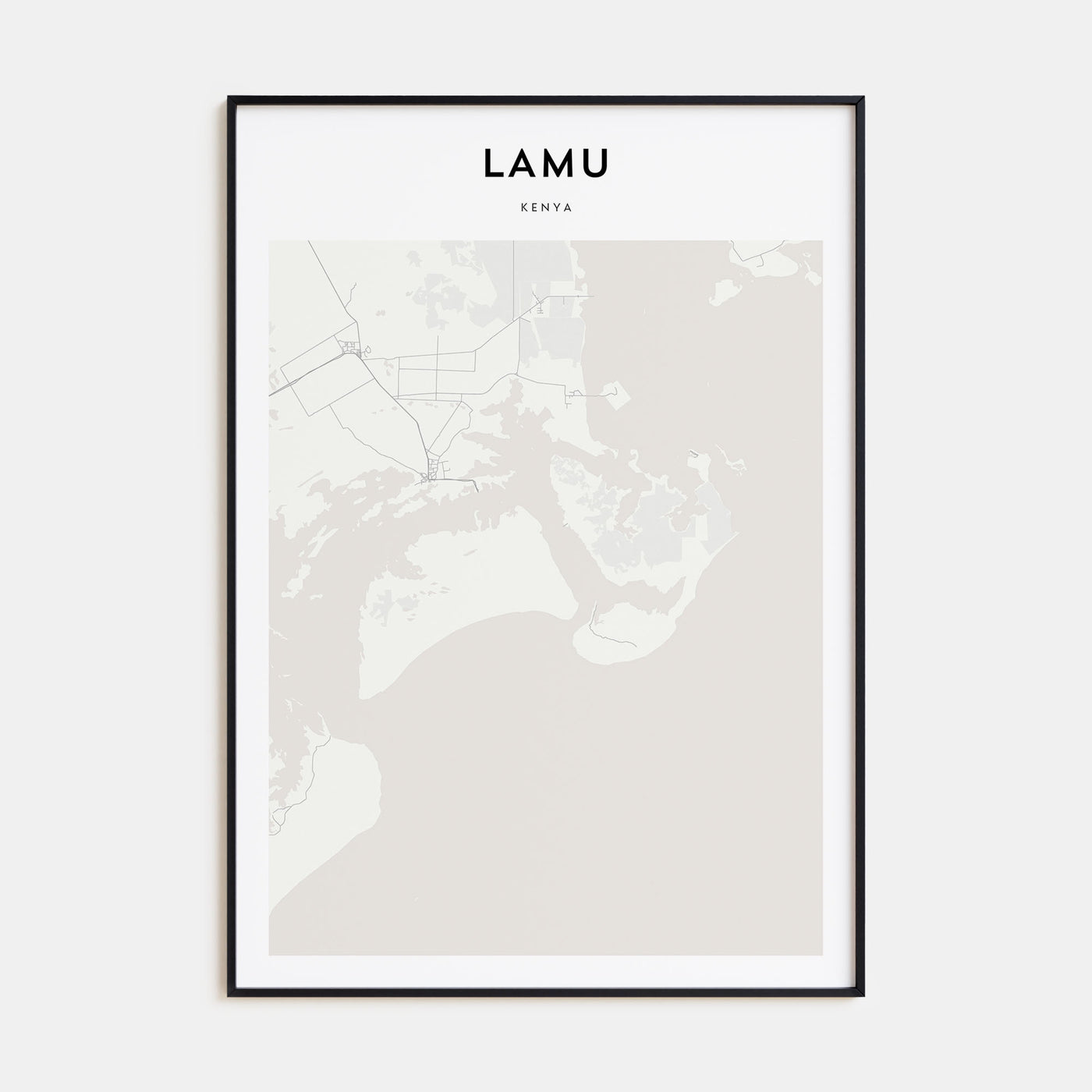 Lamu Map Portrait Poster