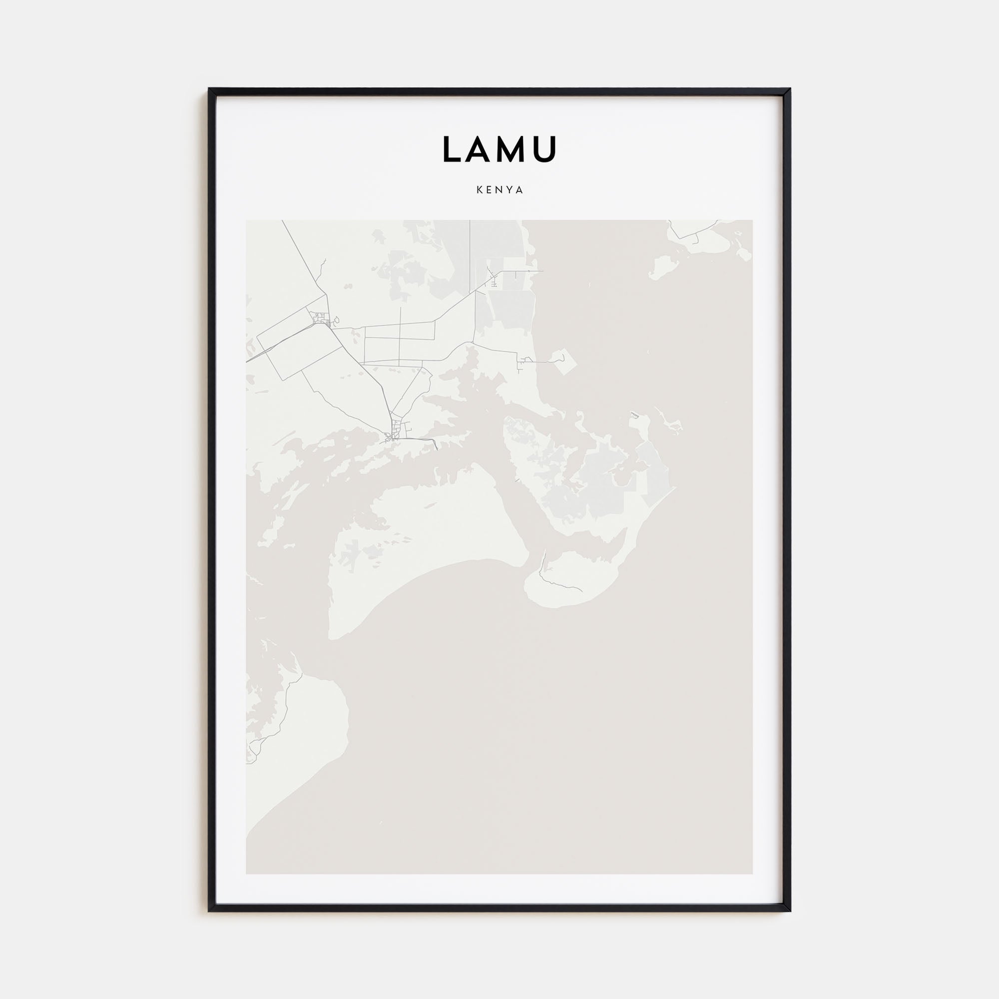 Lamu Map Portrait Poster