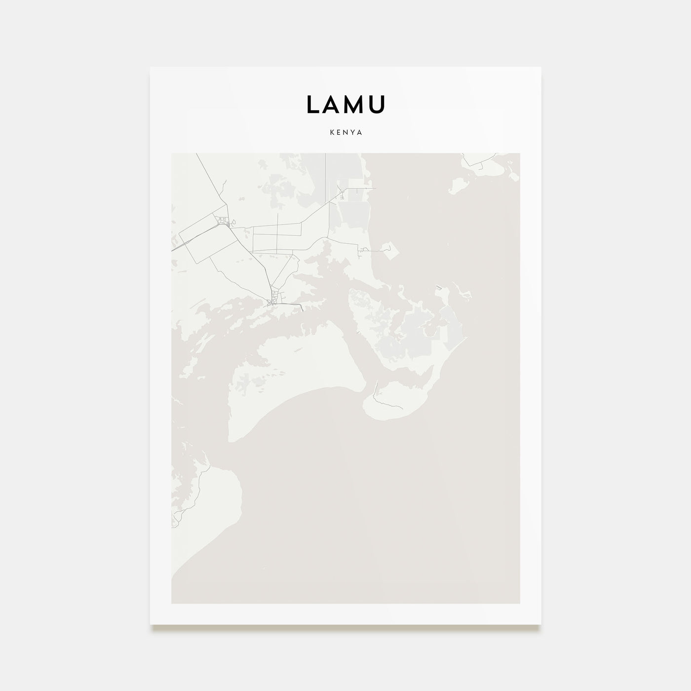 Lamu Map Portrait Poster