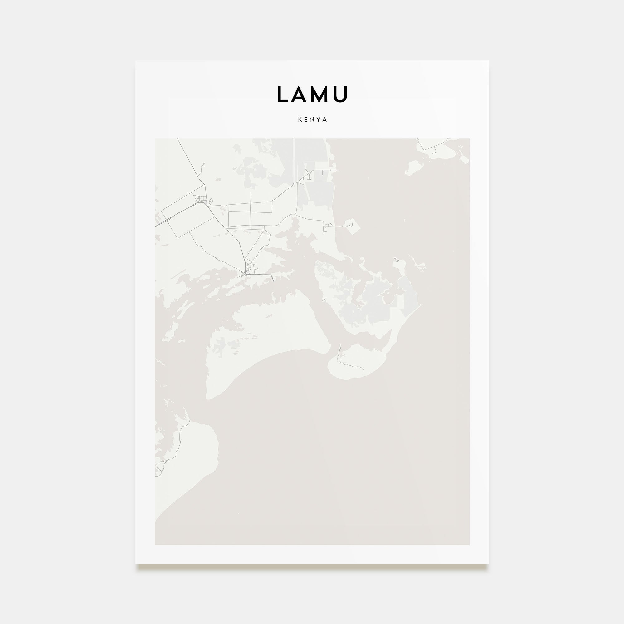 Lamu Map Portrait Poster