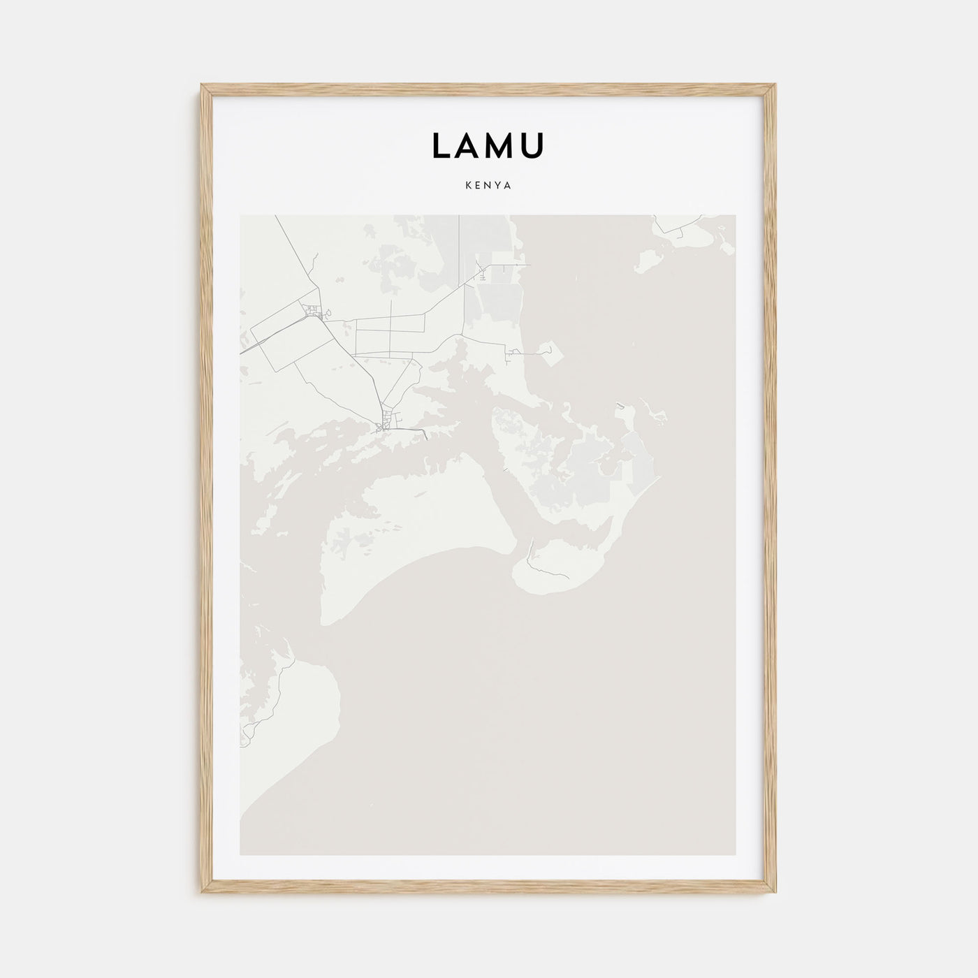 Lamu Map Portrait Poster