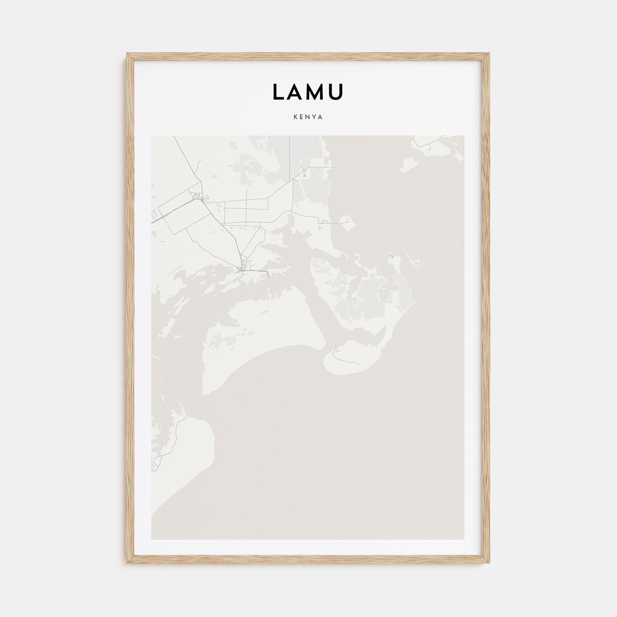 Lamu Map Portrait Poster