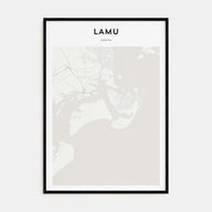 Lamu Map Portrait Poster
