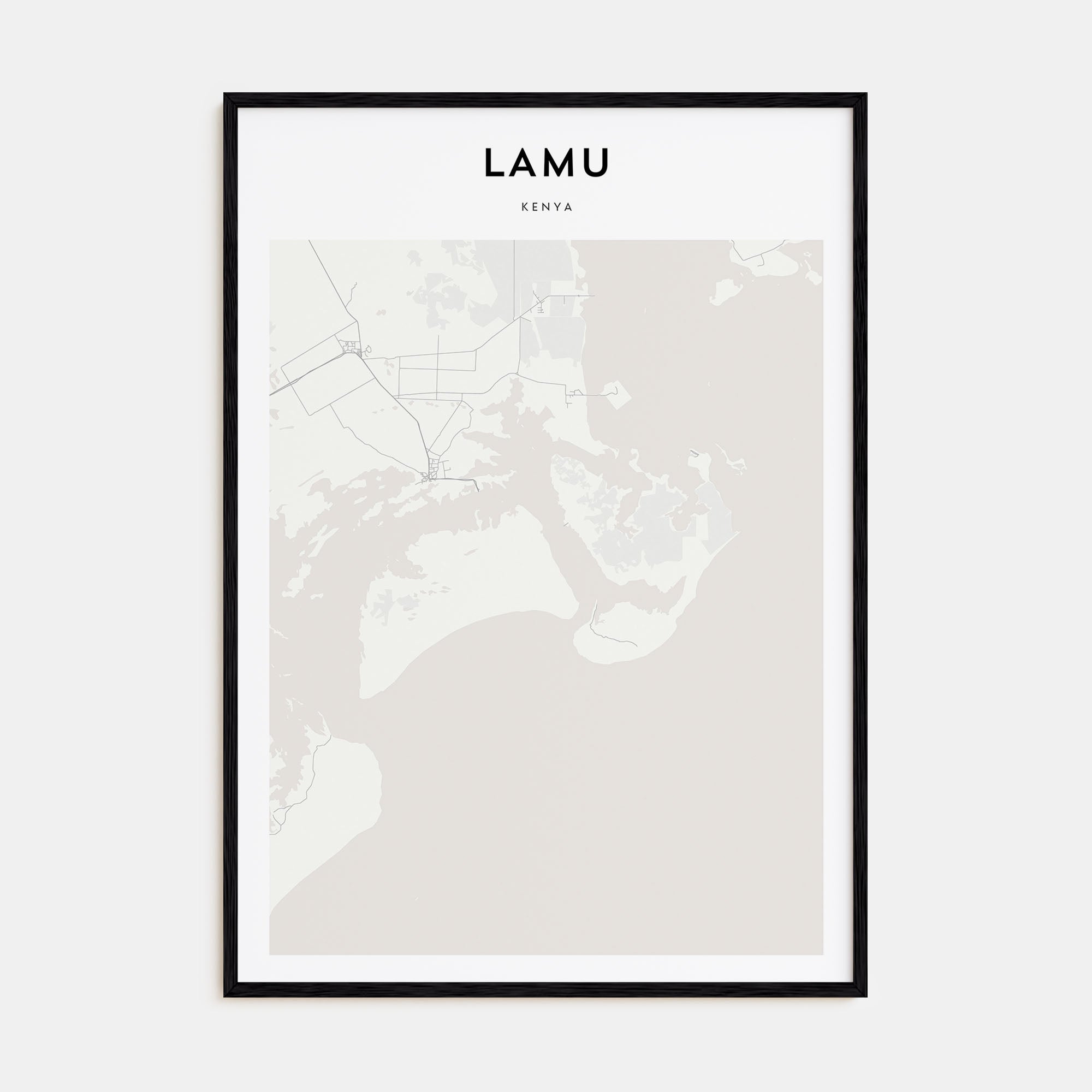Lamu Map Portrait Poster