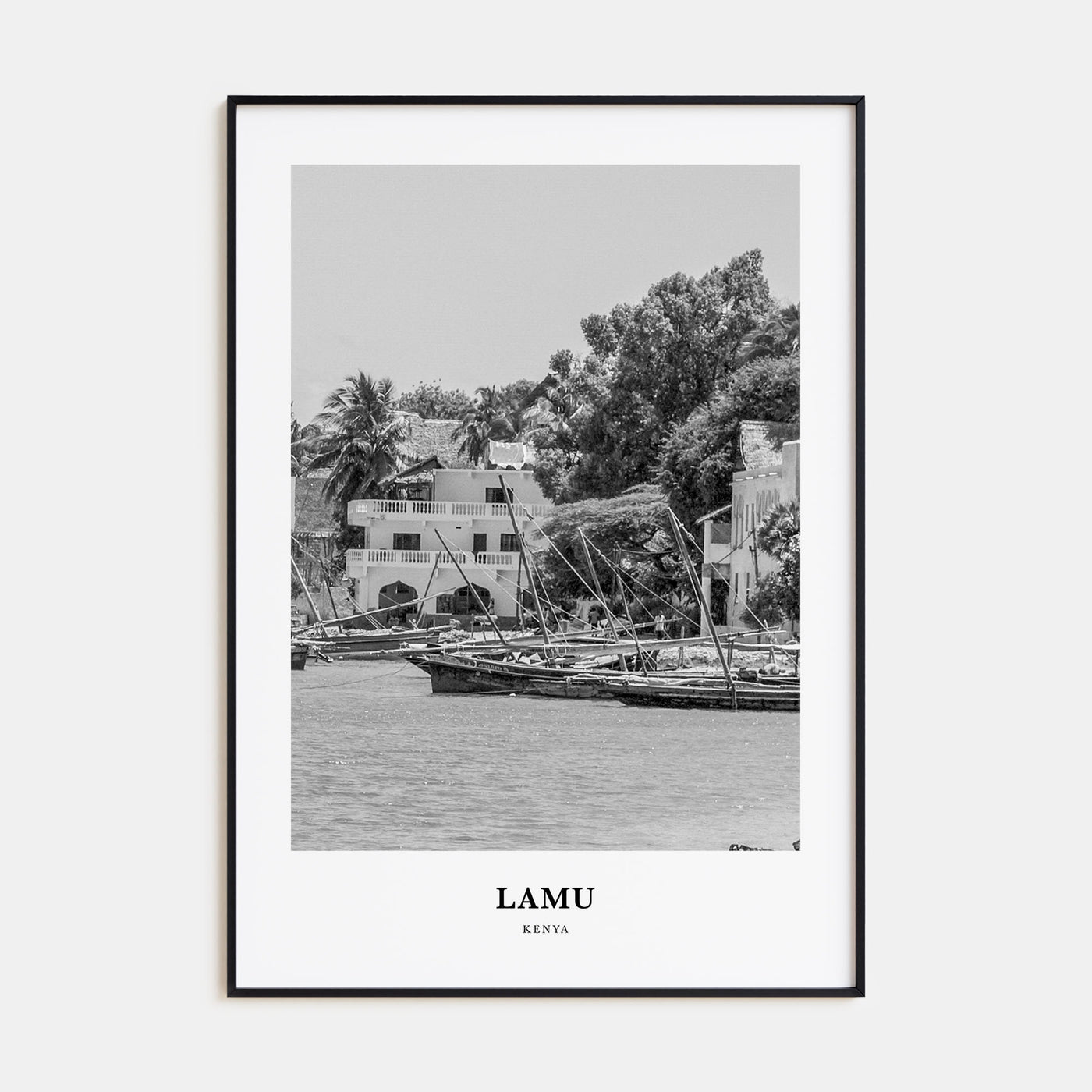 Lamu Portrait B&W Poster