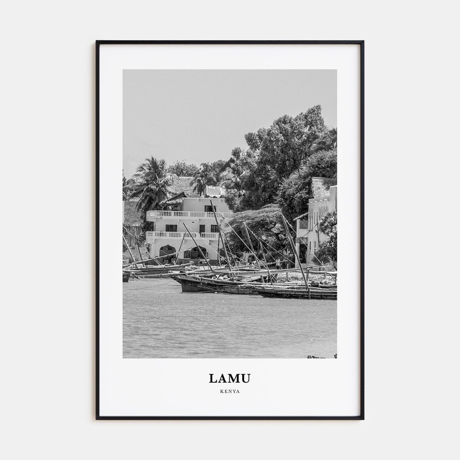 Lamu Portrait B&W Poster