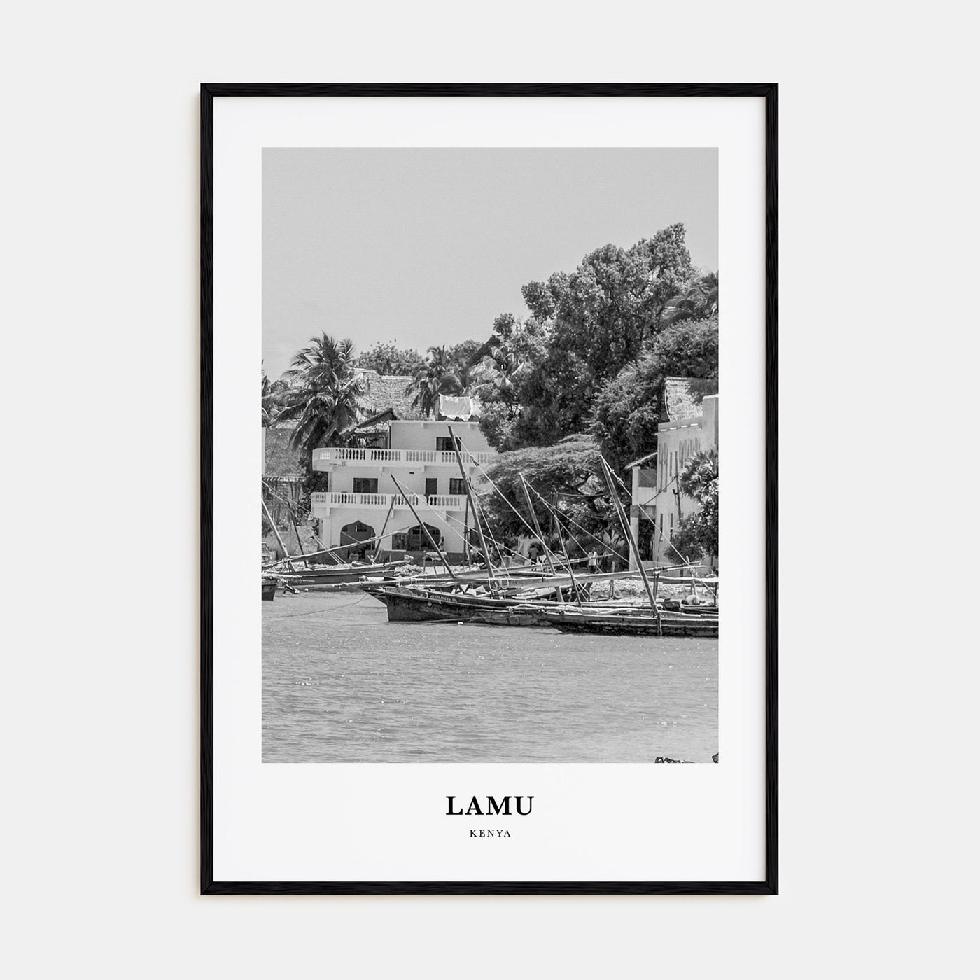 Lamu Portrait B&W Poster