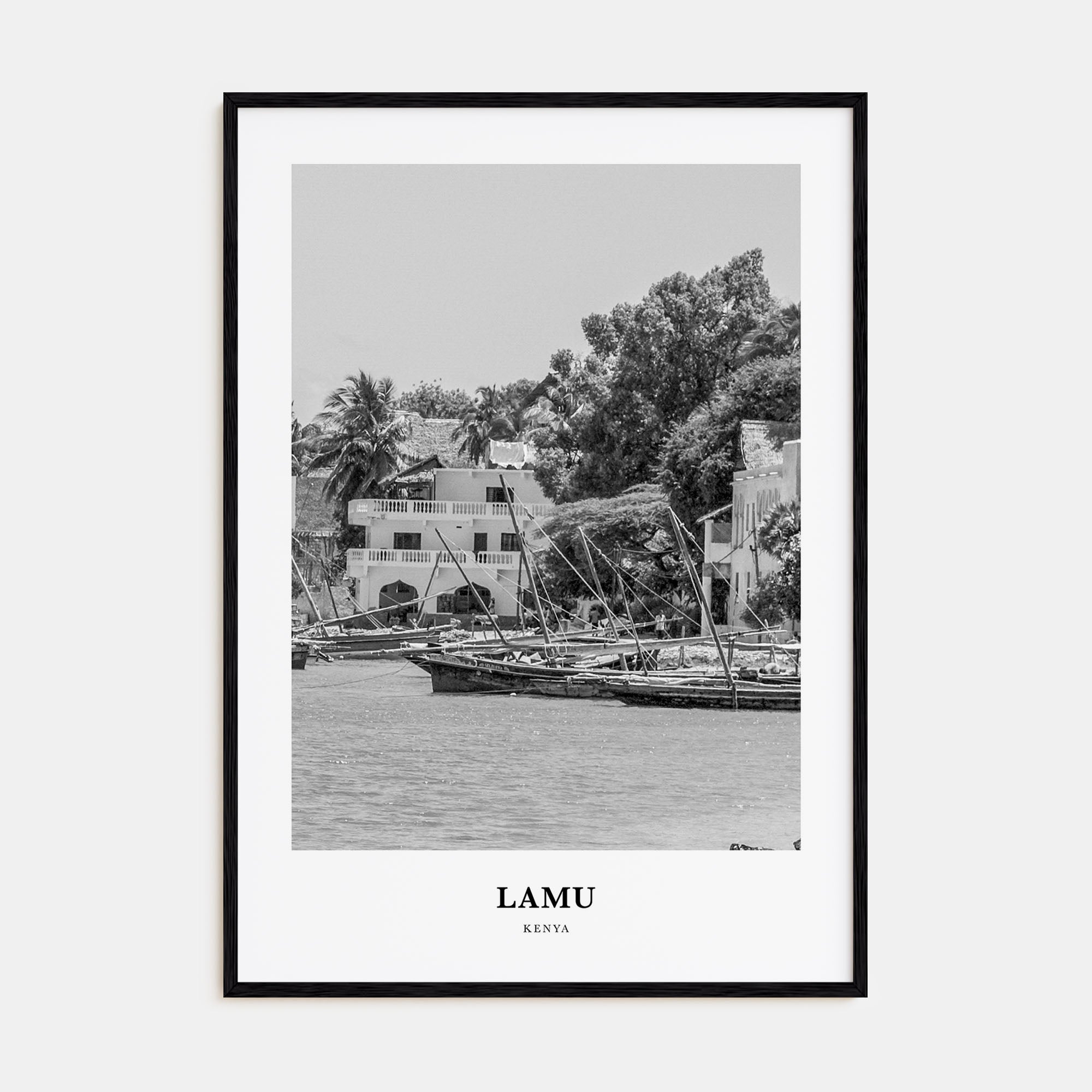 Lamu Portrait B&W Poster