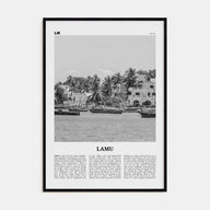 Lamu Travel B&W Poster