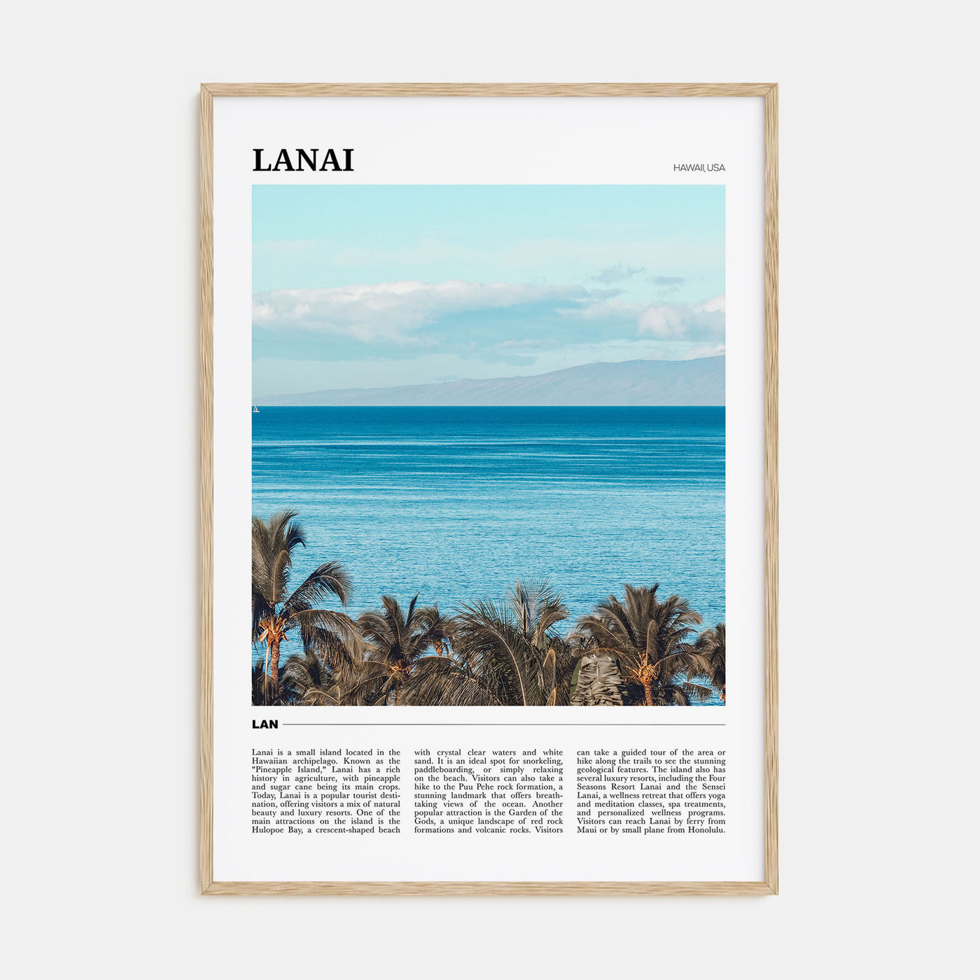 Lanai Travel Color Poster