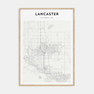 Lancaster, California Map Portrait Poster