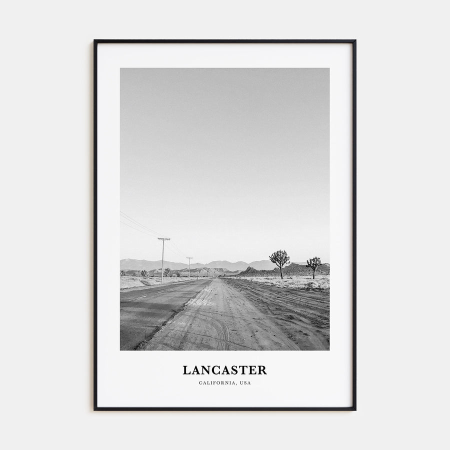 Lancaster, California Portrait B&W Poster