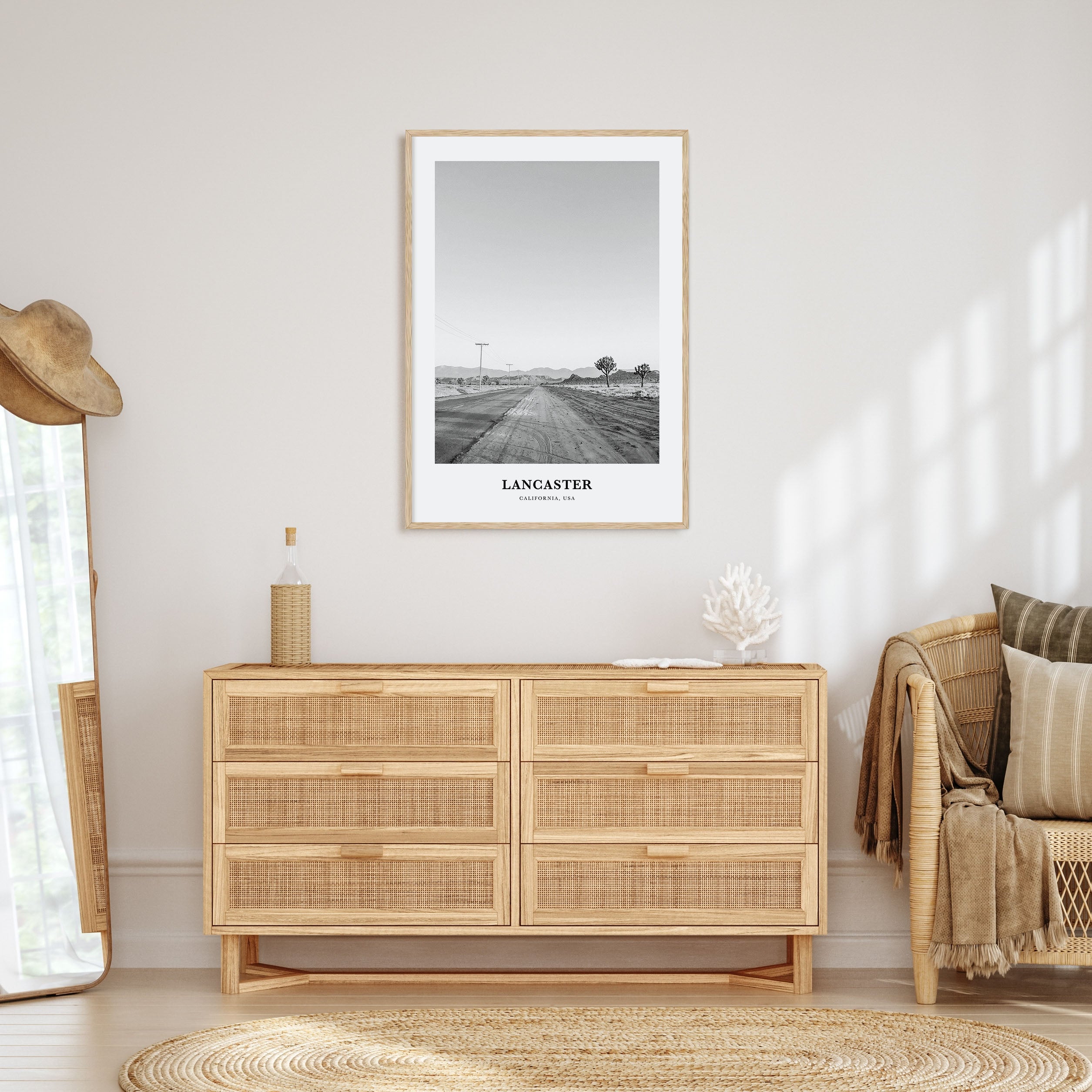 Lancaster, California Portrait B&W Poster