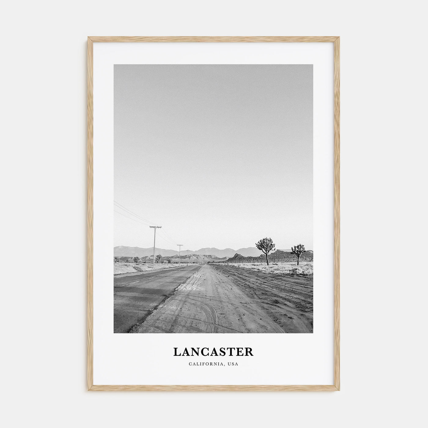 Lancaster, California Portrait B&W Poster