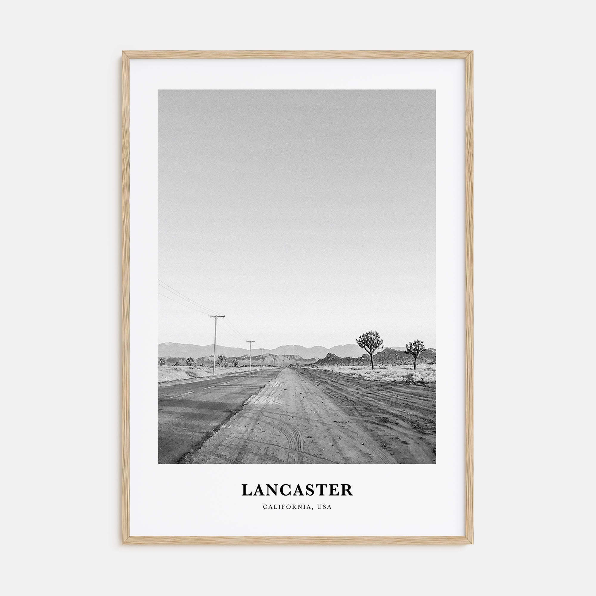Lancaster, California Portrait B&W Poster