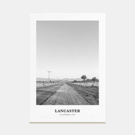 Lancaster, California Portrait B&W Poster
