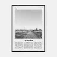 Lancaster, California Travel B&W Poster