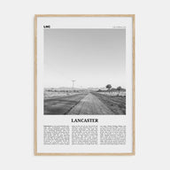 Lancaster, California Travel B&W Poster