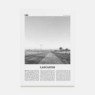 Lancaster, California Travel B&W Poster