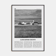 Lancaster County Travel B&W Poster
