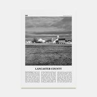 Lancaster County Travel B&W Poster