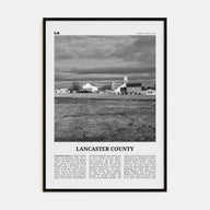 Lancaster County Travel B&W Poster