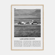 Lancaster County Travel B&W Poster