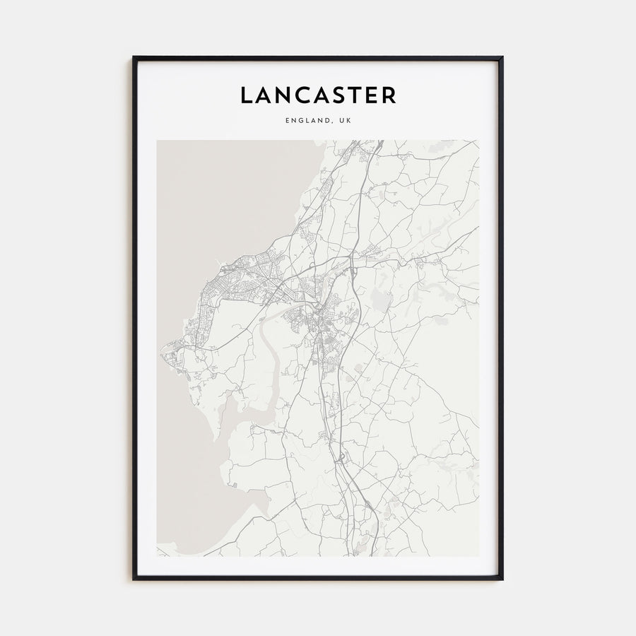 Lancaster, England Map Portrait Poster