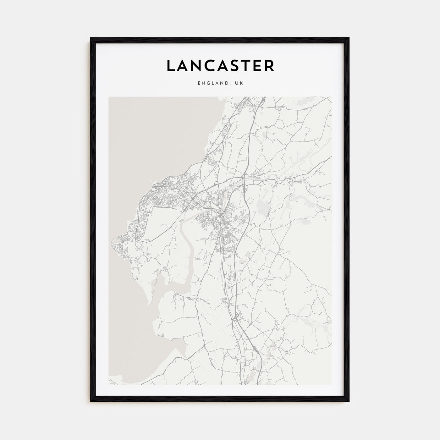 Lancaster, England Map Portrait Poster