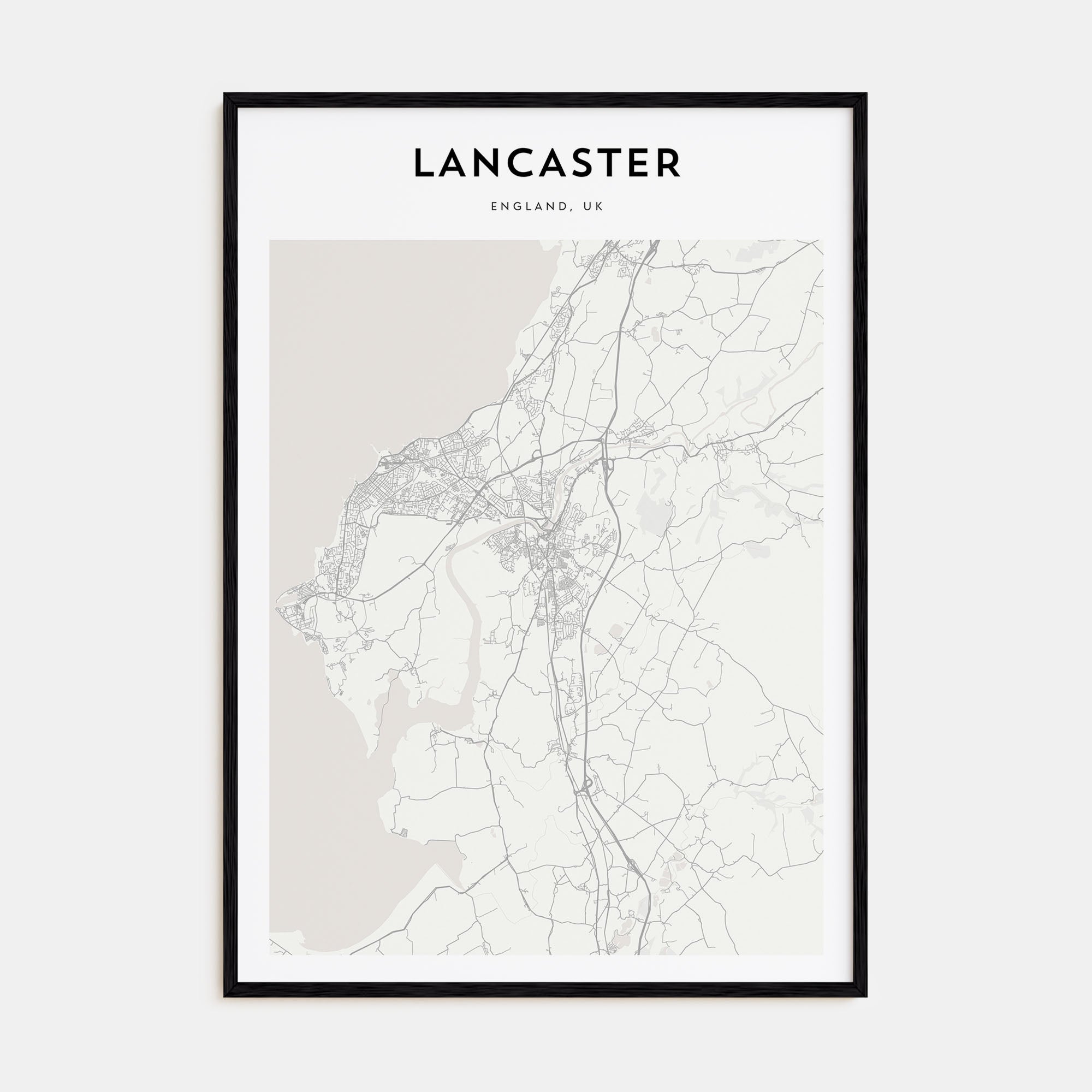 Lancaster, England Map Portrait Poster