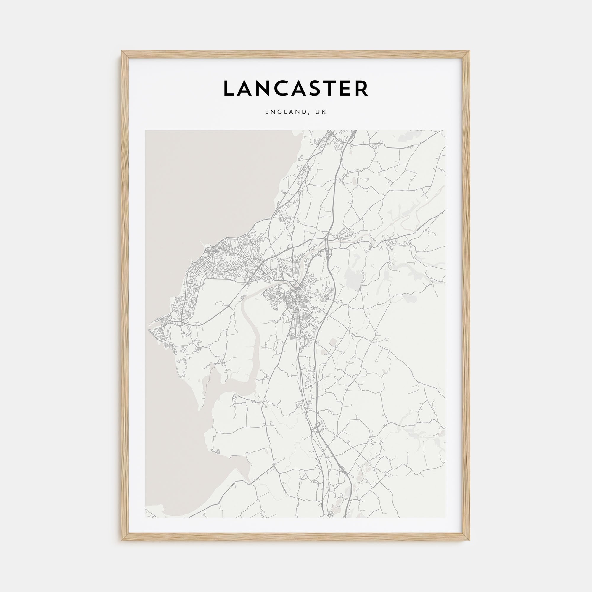 Lancaster, England Map Portrait Poster