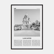 Lancaster, England Travel B&W Poster