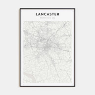 Lancaster, Pennsylvania Map Portrait Poster