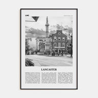 Lancaster, Pennsylvania Travel B&W Poster