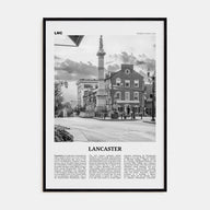Lancaster, Pennsylvania Travel B&W Poster