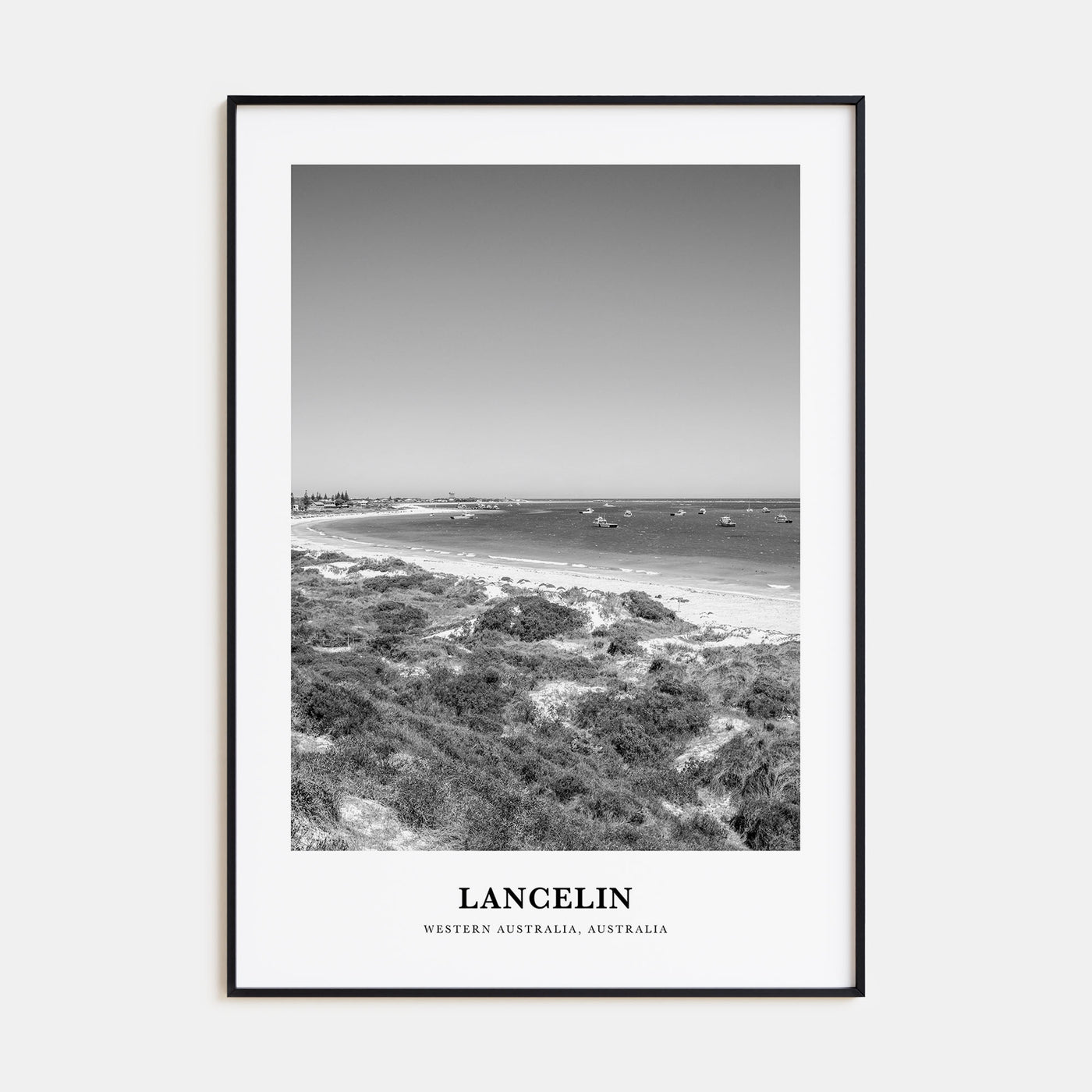 Lancelin Portrait B&W Poster